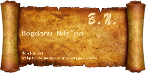 Bogdanu Nóna névjegykártya